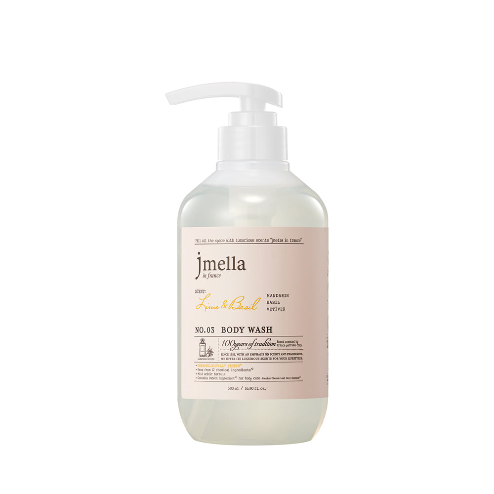 JMELLA IN FRANCE LIME & BASIL BODY WASH_500ML - Banana is white