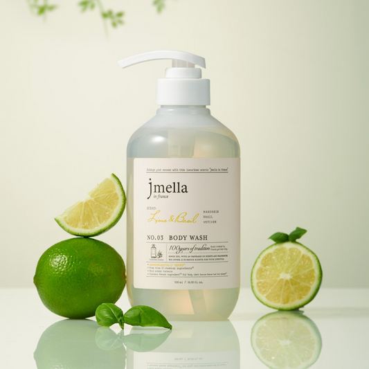 JMELLA IN FRANCE LIME & BASIL BODY WASH_1000ML - Banana is white