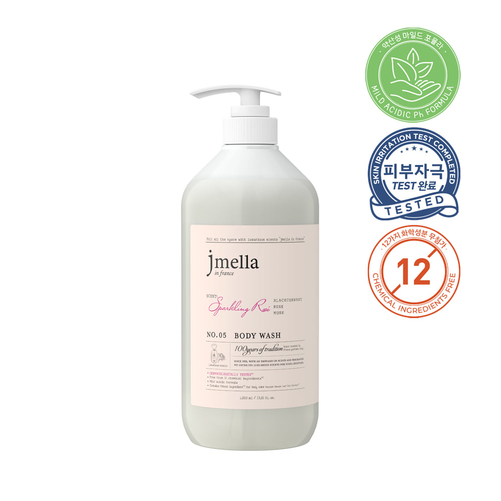 JMELLA IN FRANCE SPARKLING ROSE BODY WASH - 1000ML - Banana is white