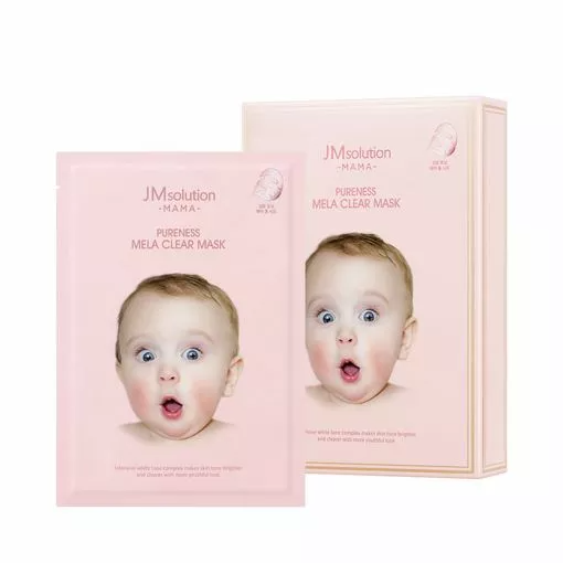 JMSOLUTION MAMA PURENESS MELA CLEAR MASK plus 10pcs - Banana is white