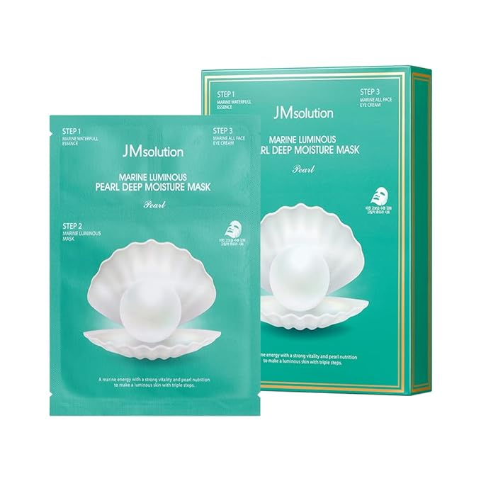 JMSOLUTION MARINE LUMINOUS PEARL DEEP MOISTURE MASK Pearl 10pcs - Banana is white