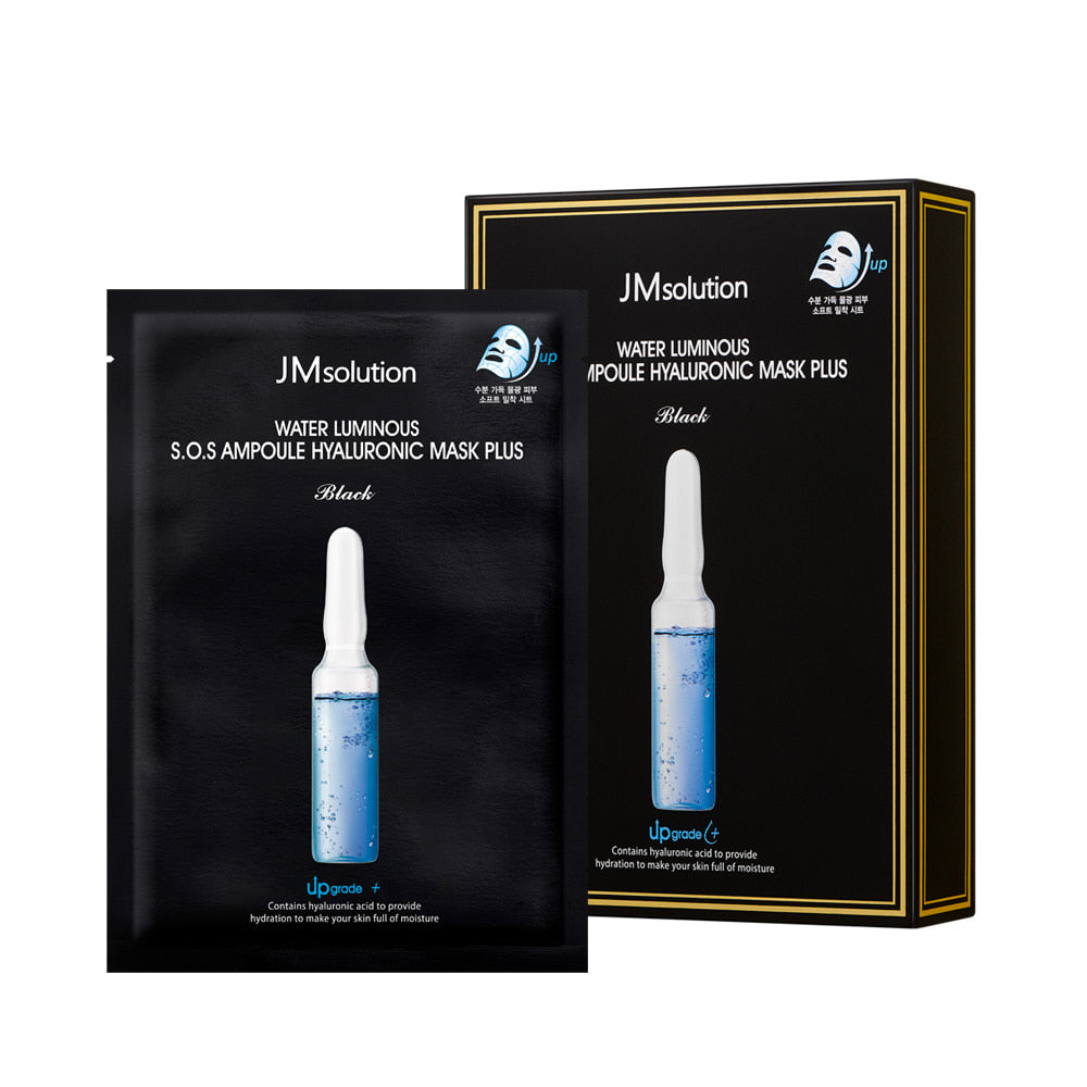 JMSOLUTION WATER LUMINOUS S.O.S AMPOULE HYALURONIC MASK PLUS 10pcs - Banana is white