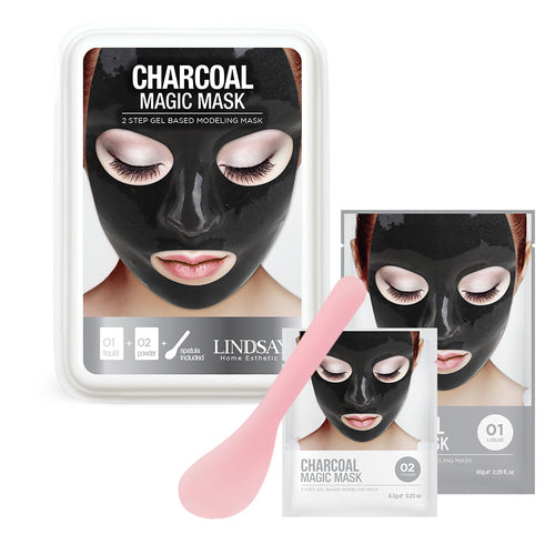 Lindsay Home Aesthetics Luxury Charcoal Magic Mask  65g+6.5g - Banana is white